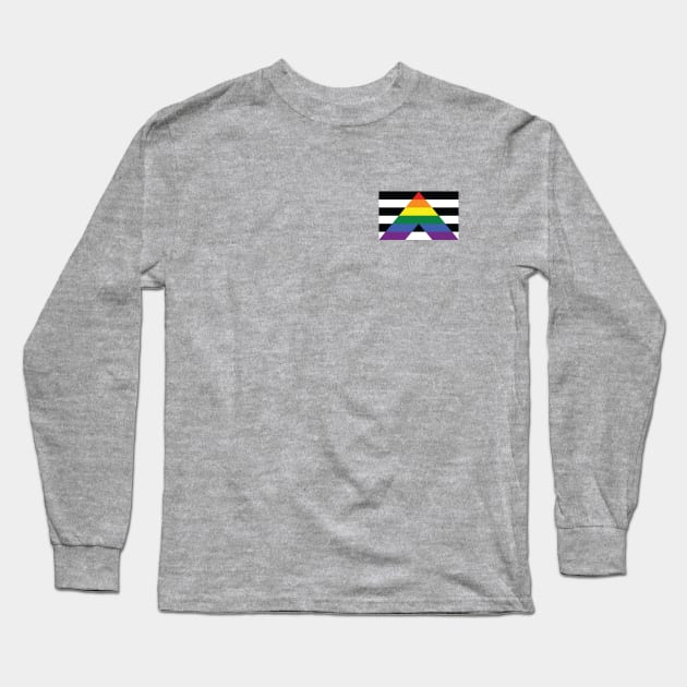 Straight Ally Flag Long Sleeve T-Shirt by DQDesigns By Chele